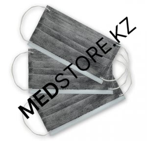 Маска 3-х слойная на резинках с угольным фильтром №100