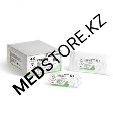 Этилон черный М0.2 (10/0) 30см две иглы шпательные ТG140-8