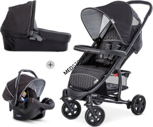 Коляска Hauck Malibu 4 Trio Set 3в1, black/silver