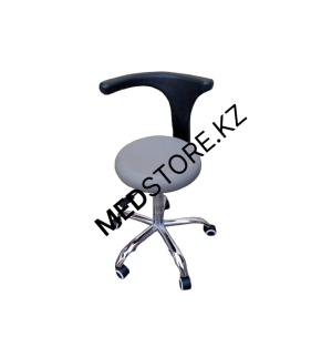 Стул врача с подлокотником, серый