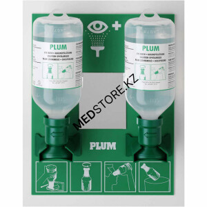 Станция для промывания глаз 2*0,5л PLUM (с боксом для хранения)