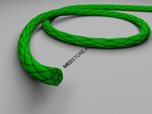 Нить шёлковая, плетеная, стерильная, игла колющая 1/2-20мм, М1.5, (4/0), 75см