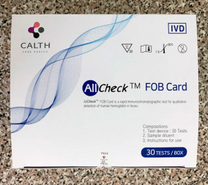 Экспресс тест для определения скрытой крови в кале ( AllCheck FOB Card) № 30