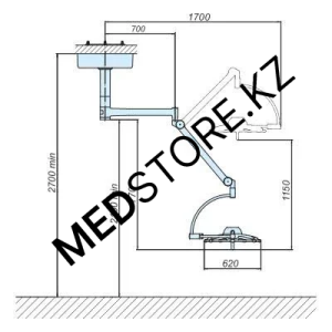 Светильник операционный потолочный ЭМАЛЕД 500 LT