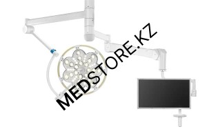 Светильник операционный потолочный ЭМАЛЕД 300/X с аварийным питанием и дополнительной консолью для монитора