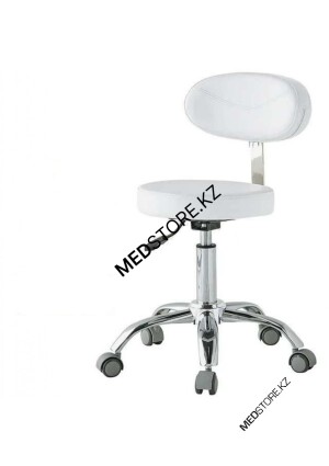 Стул врача со спинкой, белый