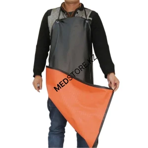 Фартук резиновый черно-оранжевый