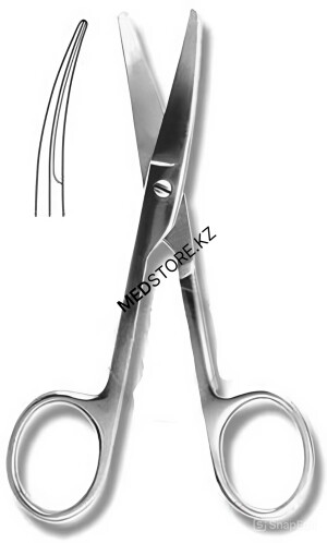 Ножницы тупоконечные вертикально изогнутые 140 мм