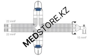 Дыхательный контур гофрированный педиатрический AL-1421.V002