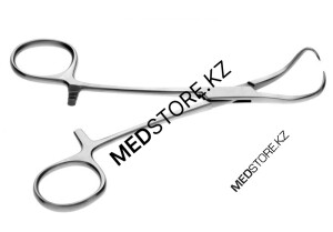 Зажим с кремальерой для прикрепления белья к брюшине 195 мм