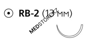 Шовный фиолетовый PDS II М1 (5/0) 45см игла колющая 13мм, W9101H