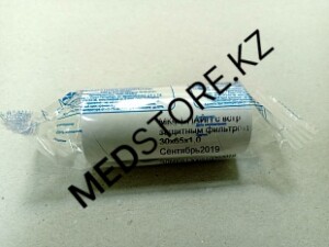 Мундштук (загубник) картонный одноразовый МКФ1-«Пайп» нестерильный, в инд.упаковке, со встроенным защитным фильтром, размер 30х65х1,0