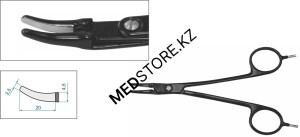 Зажим загнутый для лигирования крупных сосудов