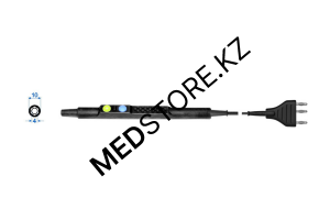 ЕН346 Держатель монополярных электродов с кнопками управления. Аппаратная часть - трехполюсная вилка. Длина кабеля - 3 м