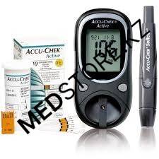 ГЛЮКОМЕТР АККУ-ЧЕК АКТИВ (В КОМПЛЕКТЕ 10ШТ ТЕСТ-ПОЛОСОК)