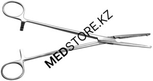Зажим изогнутый жесткий для влагалищных операций №1 219 мм, 14.0523.02
