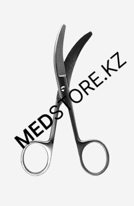 Ножницы горизонтально изогнутые для пересечения пуповины 150 мм