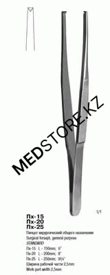 Пинцет хирургический общего назначения ПХ200*2,5 (П-320)