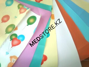 Клеенка подкладная с ПВХ покрытием 1,0 м х 50 м  -  рисунок на жёлтом фоне