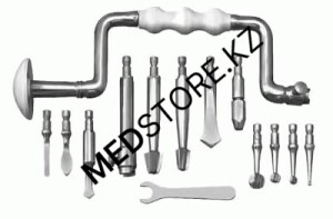 Кв-2 Коловорот с металлической ручкой с набором фрез