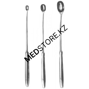 Комплект ложек нейрохирургических овальных жестких острых Л-66н