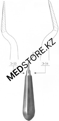 Элеватор зубной штыковидный, медиальный, №1М, 159 мм, 62.606.01