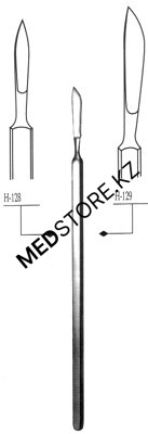 Н-129 Нож для рассечения фистул брюшистый Нлб 195х30