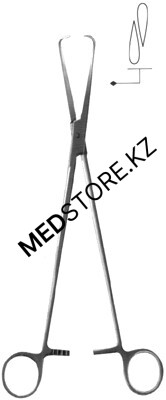 Щипцы однозубые для оттягивания матки (пулевые), 60.0581.25