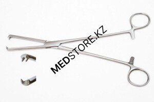 Щипцы маточные двузубые, прямые, большие, №2, 240 мм, 60.0648.24