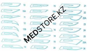 Скальпель Biolancet Budget №24 с защитным колпачком из углеродистой стали