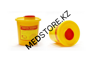 Емкость-контейнер для сбора острого инструмента Класс Б (Желтый) 0,5 л.