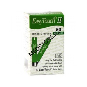 Тест-полоски EasyTouch для определения глюкозы в крови (50 тест полосок)