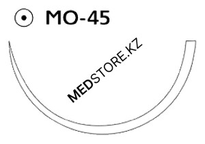 Викрил фиолетовый M5 (2) 75см игла массивная MO-45, W9246