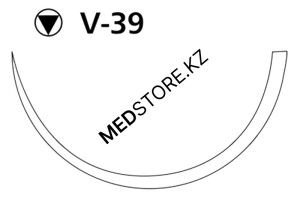 Викрил фиолетовый M4 (1) 75 см игла колющая таперкат V-39, W9377