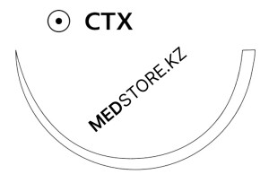 Викрил фиолетовый М3.5 (0) 75см игла колющая CTX, W9250