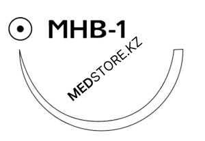 Викрил фиолетовый 75 см М3 (2/0) игла колющая MHB-1