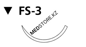 Викрил Рапид неокрашенный М1.5 (4/0) 75см игла режущая FS-3, W9970