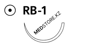 Викрил Рапид неокрашенный 75 см М1 (5/0) игла колющая RB-1, W9969