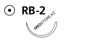 Викрил неокрашенный M0.7 (6/0) 45 см игла колющая RB-2, W9981