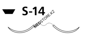 Викрил фиолетовый М0.7 (6/0) 45 см две иглы шпательные S-14, w9552