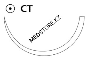 Викрил Плюс фиолетовый М4 (1) 70 см игла колющая CT, VCP353H