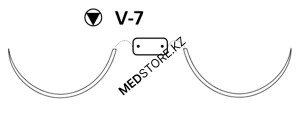 Пролен голубой М3 (2/0) 90 см две иглы таперкат V-7, W8977