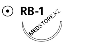 Пролен голубой M1.5 (4/0) 75см игла колющая RB-1, 8871h