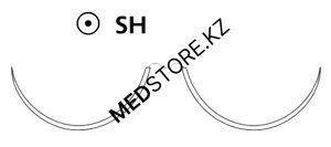Пролен голубой М1.5 (4/0) 90см две иглы колющие SH, W8521