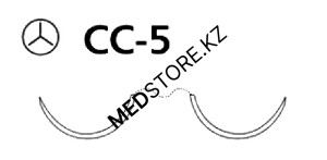 Пролен голубой М1 (5/0) 60см две иглы СС-5, W8803