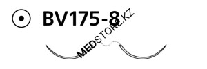 Пролен голубой M0.5 (7/0) 60см две иглы колющие BV175-8, W8702
