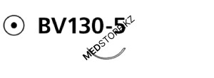 Пролен голубой М0.4 (8/0) 45см две иглы колющие BV130-5, W2777