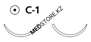 Этибонд Эксел зеленый М1.5 (4/0) 60см две иглы колющие C-1