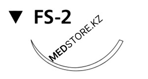 Монокрил неокрашенный М1.5 (4/0) 45 см игла обратно-режущая FS-2, W3201