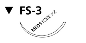 Монокрил неокрашенный М1 (5/0) 45 см игла обратно-режущая FS-3, W3221